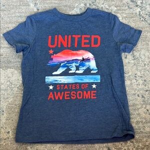 Old Navy Patriotic Blue and Red Short Sleeve Tee
